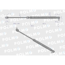 Galinio lango pavara l max 485 5mm 47108190p nauja