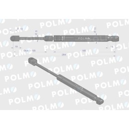 Priekinių durų lango pavara l max 284mm al7141