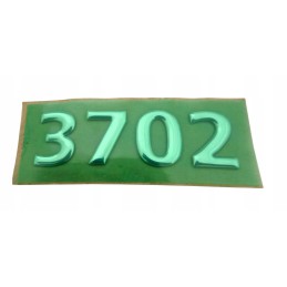 Ženklas 3702 sidabrinės išgaubtos raidės