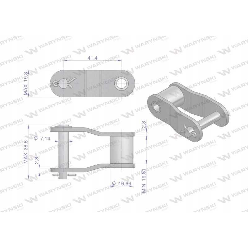 Grandinės žiedas CA550 Warynski 5 vnt