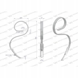 Naudotas spyruoklinis dantis, SU Warynski tipo