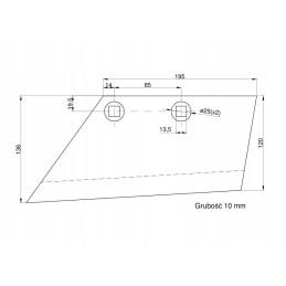 Kairė ašmenys 14 ws 1 el lemken vulcan