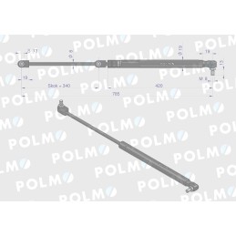 Galinio lango pavara l max 785mm 3389556m1p masė