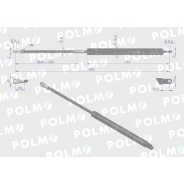 Galinių durų lango pavara l max 590mm 600501431