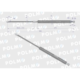 Priekinio galinio lango pavara l max 506mm 43990