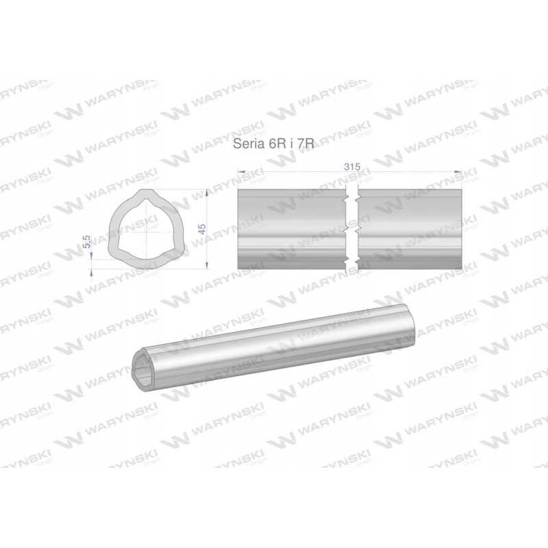 Vidinis vamzdis 6r ir 7r velenui 460 45x5 5mm 315mm