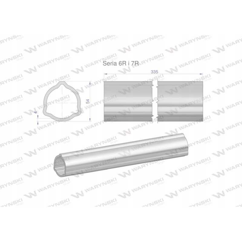 Išorinis vamzdis 6r ir 7r velenui 460 54x4mm 335mm