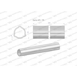 Išorinis vamzdis 6r ir 7r velenui 460 54x4mm 335mm
