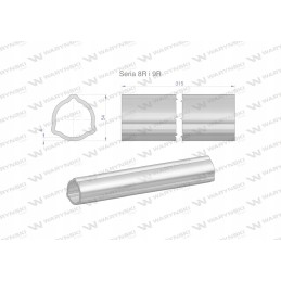 Vidinis vamzdis 8r ir 9r velenui 460 54x5mm 315mm