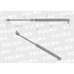 Galinio lango pavara l max 402mm 12190100p zetor