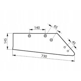 Plūgo geležtė x2 18 dešinė kairė