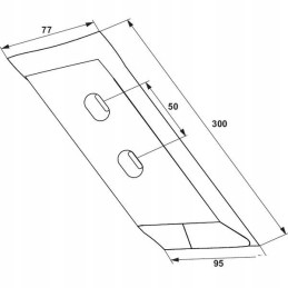 177328 dešinės ašmenų dangtis, dviejų skylių
