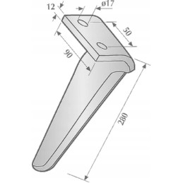 Dešinysis akėčių dantis 280 mm