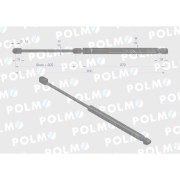 Priekinio stiklo pavara l max 506mm ca592285p fe