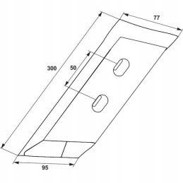 177327 kairiojo ašmenų dangtis, dviejų skylių