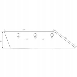 Dešinysis plūgo peilis Lemken 20 SB 56 RE 3352034