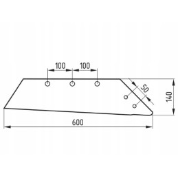 Plūgo geležtė x2 18 dešinė kairė