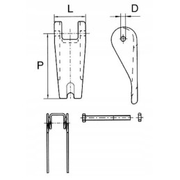 Suklastota krovinio kablio apsauga tinka