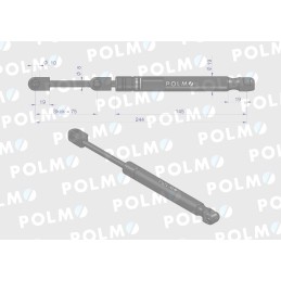 Durų pavara l max 245mm al110629p john deere p