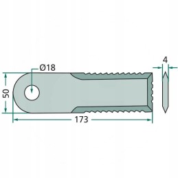 Dantytas priešinis peilis, pakuotė 20 52942232 20