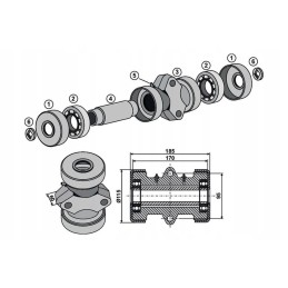 1710ojm04 guolių korpusas