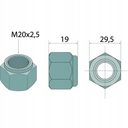 Veržlė M20x2 5 klasės 10 9 plaktuko ašmenys Sauerburg