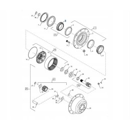 Kūginis ritininis guolis priekinės ašies stebulei 84072818 cnh