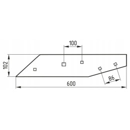 Ilgas dešinysis peilis tinka PHX