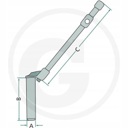 Prikabinimo kaištis traktoriui