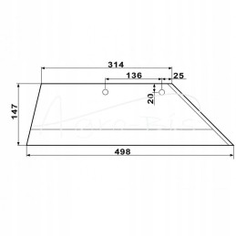Kairysis peilio kaištis Lemken 18