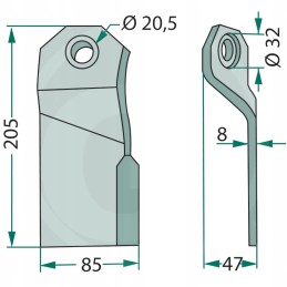 Vejapjovės peilis 85mm 18063 jos 01