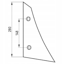 5040073251 kairioji liejimo lenta, dviejų skylių