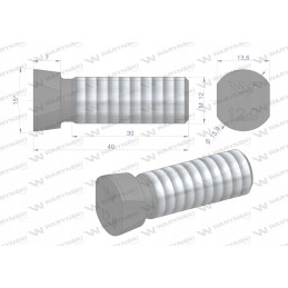 Varžtų komplektas, ovalus, išpjautas iš abiejų pusių, M12x40