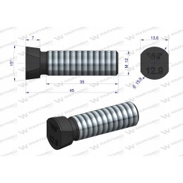 Pluzna varžtas ovalus 12x45mm 12 9 Kverneland Warynski