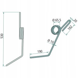 Sėjamosios noragai 530 mm Lemken 3537055