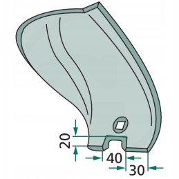 Kraštų juostos pjoviklis, dešinė 56017 3374398