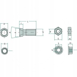 Atlaisvinti varžtai su veržle 1871434kv 25