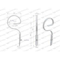 Tiesus spyruoklinis dantis 500 mm Warynski