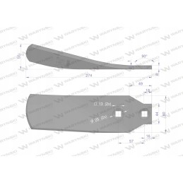 Trumpas šoninis dangtelis, dešinė, horsch aplikacija