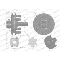 Išorinio veleno trinties sankaba 900 nm, anga 1 3