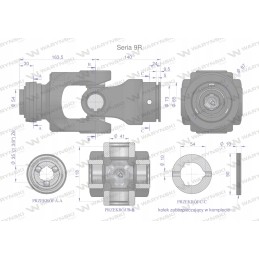 Pilna jungtis su kryžiumi 41x118 serija 9 už