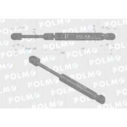 Priekinio stiklo ir durų pavaros 240mm korpusas Polmo