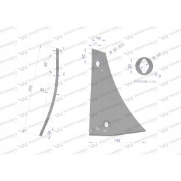 Dešinysis krūtininis, dviejų skylučių, tinka xl o