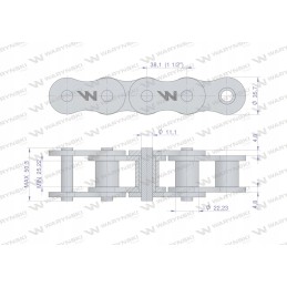 Sustiprinta ritininė grandinė 24a 1 ansi a 120 r1 1