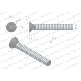 Varžtų komplektas, įtaisytas kamštis d 608 m10x80 mm, 10 klasė