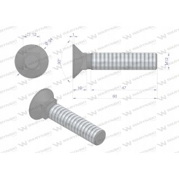 Varžtų komplektas, įtaisytas kamštis d 608 m12x60 mm, 10 klasė
