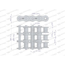 Sustiprinta ritininė grandinė 12a 3 ansi a 60 r3 3 4