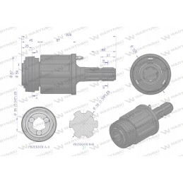 Išorinio veleno reketinė sankaba 800nm 1 3 8 z