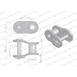 Pramoninės grandinės grandis p24ah 1 ansi a 120h