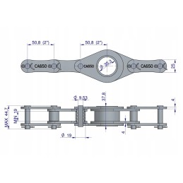 Grandinės grandis CA650 1 Sipma Warynski sulankstomas presas